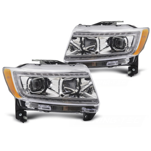Reflektory JEEP GRAND CHEROKEE CHROM LED diodowe 