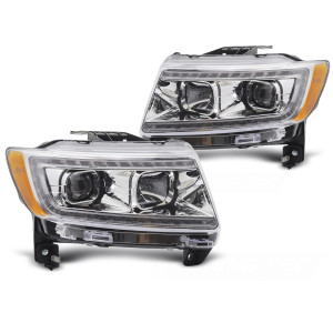 Reflektory JEEP GRAND CHEROKEE 11-13 CHROM LED diodowe LPCH47