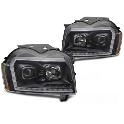 Reflektory JEEP GRAND CHEROKEE BLACK LED diodowe 