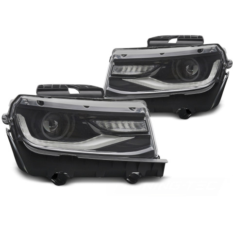 Lampy przód CHEVROLET CAMARO 13-15 LED BLACK diodowe 