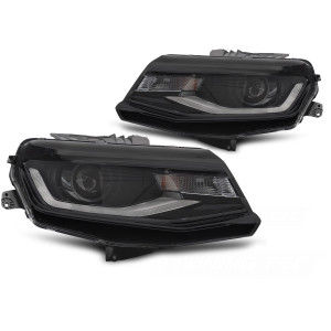 Lampy przód CHEVROLET CAMARO 13-15 FULL LED BLACK DRL diodowe LPCT16