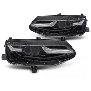 Lampy przód CHEVROLET CAMARO 19-23 FULL LED BLACK diodowe LPCT18