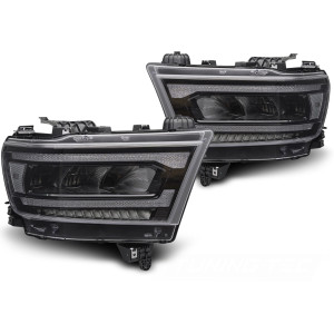 Lampy przednie DODGE RAM 19-22 FULL LED BLACK diodowe LPDO27
