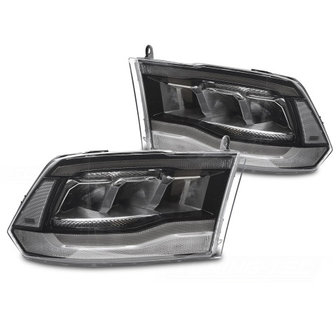 Lampy przednie DODGE RAM FULL LED BLACK diodowe 