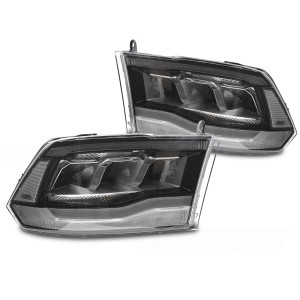 Lampy przód DODGE RAM 09-18 FULL LED BLACK diodowe LPDO28