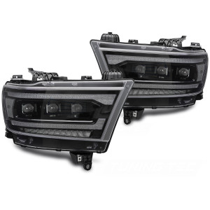 Lampy przednie DODGE RAM 19-22 FULL LED BLACK diodowe LPDO30