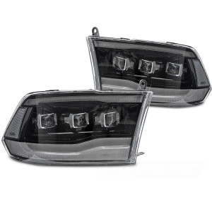 Lampy przednie DODGE RAM 09-18 FULL LED BLACK diodowe LPDO32