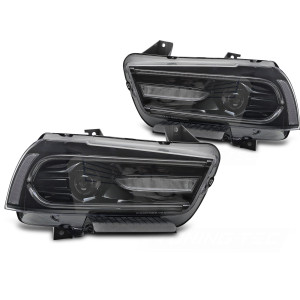 Lampy przednie DODGE CHARGER 11-15 LED BLACK diodowe LPDO34