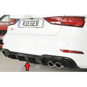 Dyfuzor zderzaka tył RIEGER V.2 - Audi S3 / A3 8V Sedan S-line Facelift