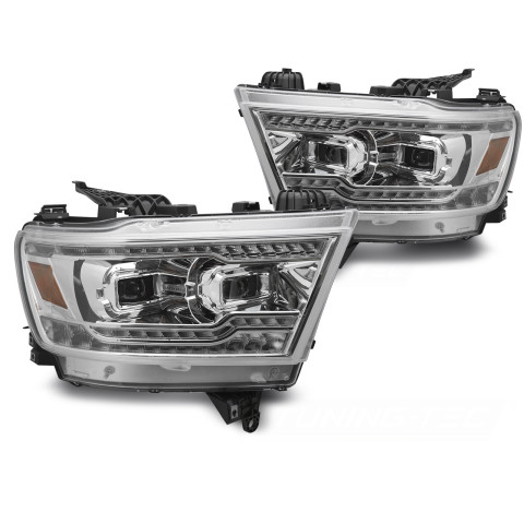 Lampy przednie DODGE RAM 19-22 LED CHROM diodowe 