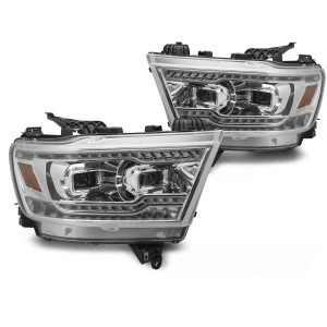 Lampy przód DODGE RAM 1500 19-22 FULL LED CHROM diodowe LPDO46