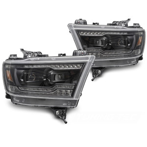 Lampy przednie DODGE RAM 1500 19-22 FULL LED BLACK diodowe LPDO47