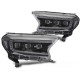 Lampy przód FORD Ranger V 16-22 Black LED DRL didowe