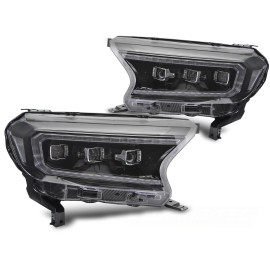 Lampy przód FORD Ranger V 16-22 Black LED DRL didowe