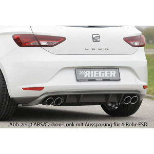 Dyfuzor zderzaka tył RIEGER V.1 - Seat Leon 3 5F Hatchback Standard Przedlift