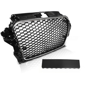 GRILL AUDI A3 8V RS3 look 12-16 Czarny Chrom GRAU53