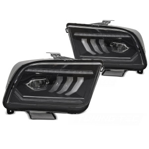Lampy przód FORD MUSTANG 04-09 FULL LED BLACK diodowe LPFO99