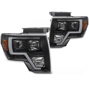 Lampy przód FORD F150 MK12 08-14 FULL LED BLACK LPFOB2