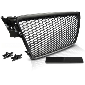 GRILL AUDI A4 B8 RS look 08-11 Czarny Mat GRAU01