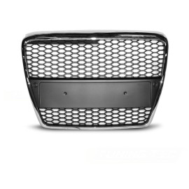 GRILL AUDI A6 C6 RS look 04-08 Chrom / Czarny GRAU37