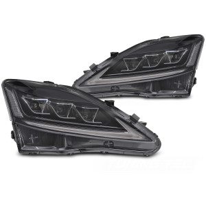 Lampy przód Lexus IS II 06-13 Full LED BLACK - diodowe LPLE11