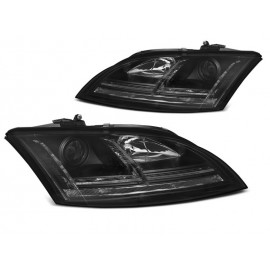 Lampy przód Audi TT 8J 06-10 BLACK LED dynamiczne diodowe - LPAUE1