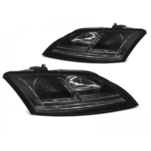 Lampy przód Audi TT 8J 06-10 BLACK LED dynamiczne diodowe - LPAUE1