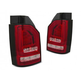 Lampy tył VW T6 15-19 RED/WHITE LED BAR diodowe dynamiczne LDVWJ2 KLAPA