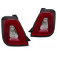 Lampy tył Fiat 500 2015-2020 - Red/White Led - diodowe LDFI06