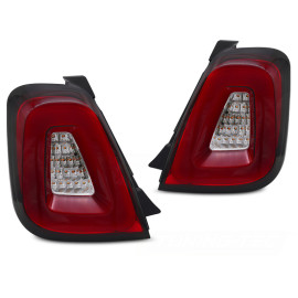 Fiat 500 Clear Red/White Led- diodowe LDFI06