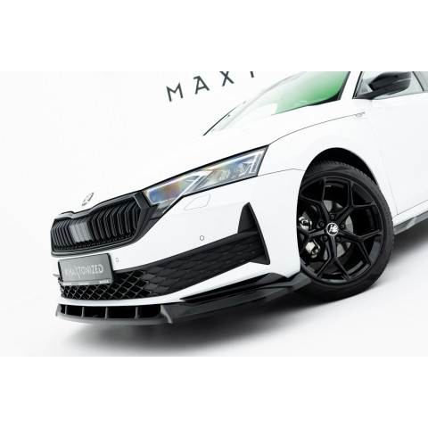 Przedni Splitter / dokładka (wer.1) - Skoda Octavia Mk4 Sportline