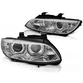 Lampy przód BMW E92/E93 06-10 Xenon AFS CHROM diodowe LED DRL LPBMJ2