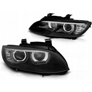 Lampy przód BMW E92/E93 06-10 Xenon BLACK diodowe LED DRL LPBMJ5