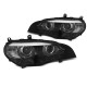 Lampy przód BMW X5 E70 07-10 Bi-Xenon BLACK diodowe LED DRL dzienne LPBMJ8