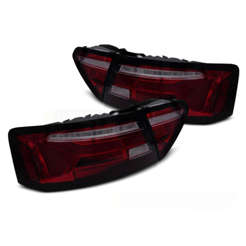 Lampy tył AUDI A5 F5 - SMOKED BLACK LED BAR diodowe LDAUJ8