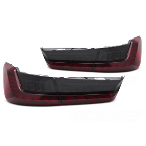 Lampy tył BMW G20 - SMOKED RED LED Diodowe LDBML3