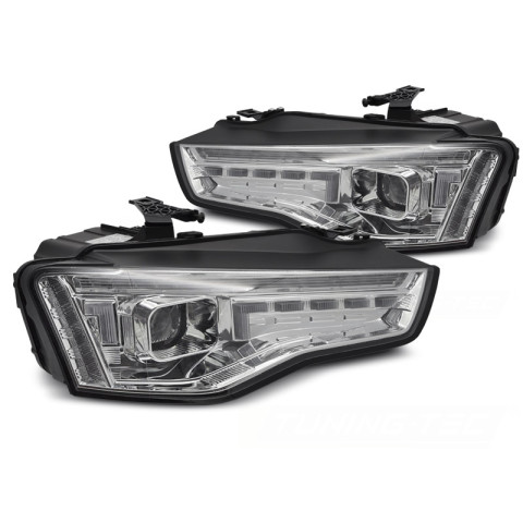 Reflektory Audi A5 8T 11-16 - LED CHROM światła jazdy dziennej 