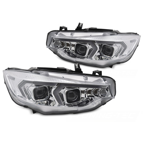 Lampy BMW F32 / F33 CHROM LED DRL diodowe LPBMR3