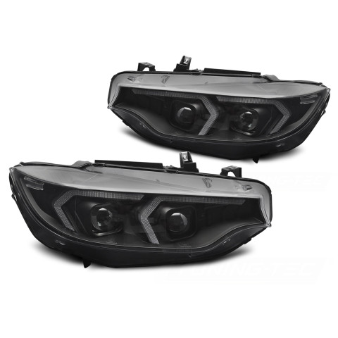 Lampy BMW F32 / F33 Xenon BLACK LED DRL diodowe LPBMR4