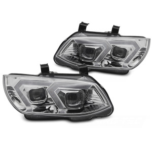 Lampy BMW E92 / E93 Xenon CHROM LED DRL diodowe LPBMR7