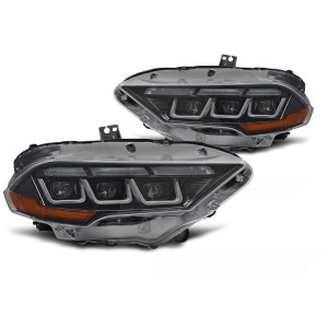 Lampy przód FORD MUSTANG 18-21 FULL LED BLACK diodowe LPFOC3