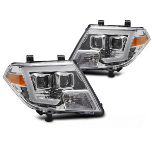 Lampy przód Nissan FRONTIER 10-14 USA Chrom LED diodowe LPNI09