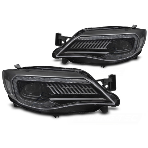 Lampy przód BLACK FULL LED - diodowe 