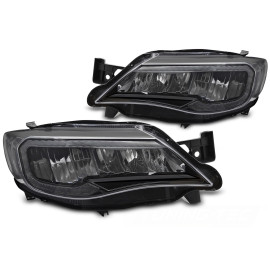 Lampy przód Subaru WRX 2008-2014 BLACK FULL LED - diodowe 