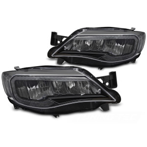 Lampy przód Subaru WRX 2008-2014 BLACK FULL LED - diodowe LPSU23