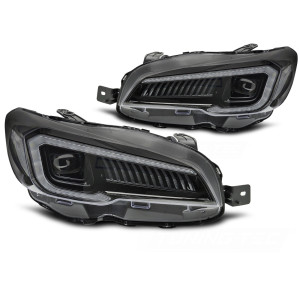 Lampy przód Subaru WRX 2015-2022 BLACK FULL LED - diodowe LPSU24