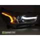 Lampy przód Toyota Hilux BLACK FULL LED - diodowe 