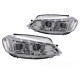 Lampy przód VW Golf 7 - CHROM LED DRL - diodowe dynamiczne 