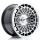 JR Wheels JR14 15x8 ET15-25 BLANK Gloss Black Machined Face