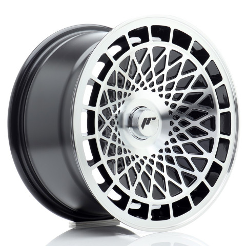JR Wheels JR14 15x8 ET15-25 BLANK Gloss Black Machined Face